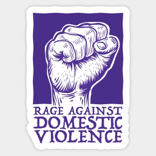 Rage Against Domestic Violence Purple Vibe Sticker